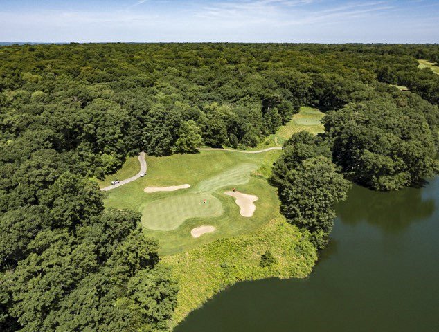 Drone image of Amana Colonies Golf Course