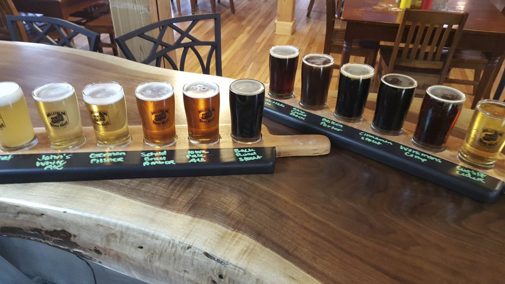 Millstream Brewery beer flights