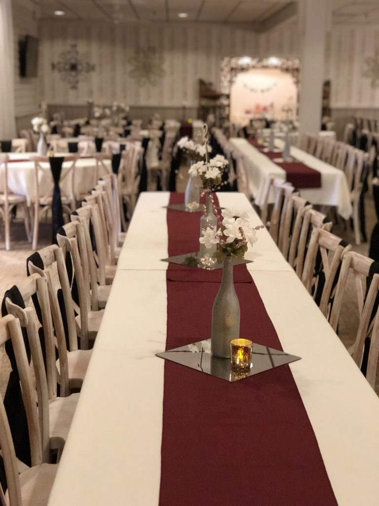 Event decorations at Price Creek Event Center