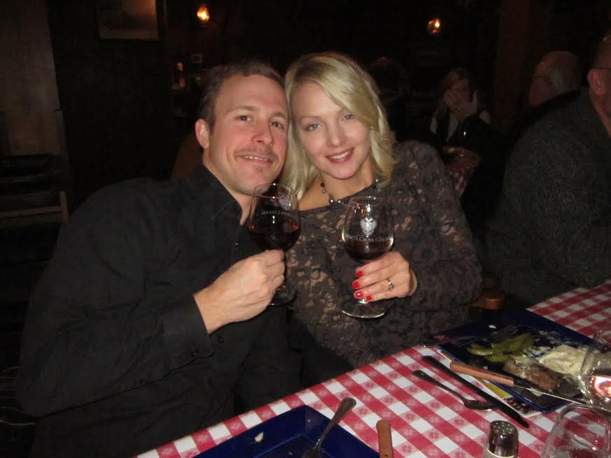 Couple Celebrating Vintner Dinner with White Cross Cellars